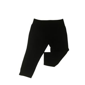 Womens Black Capri With Drawstring Bottoms